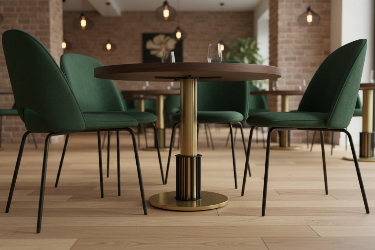 Artisan table base VLG-200 in a restaurant interior - visualisation