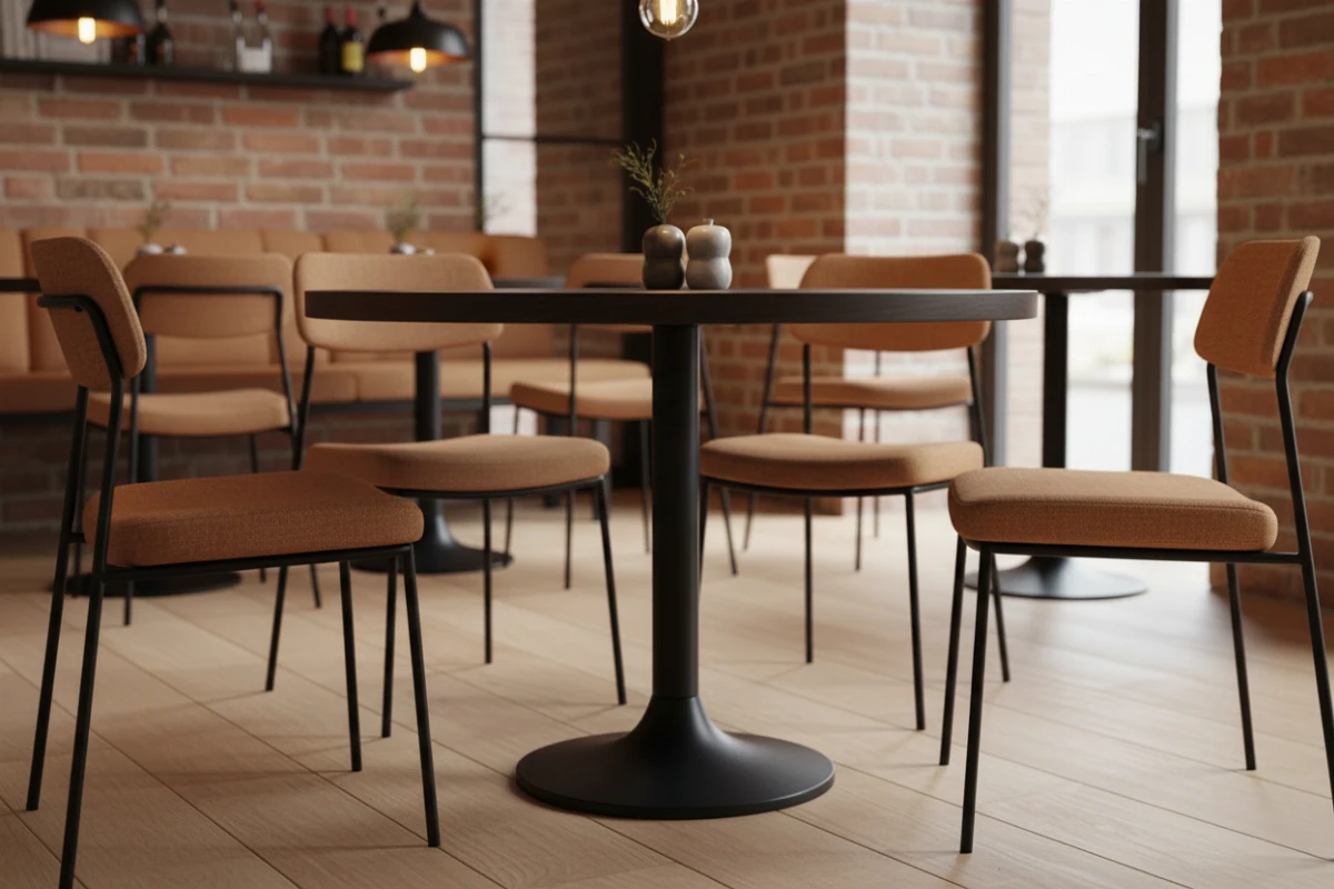 Sketch table base VLG-201 in a restaurant interior - visualisation