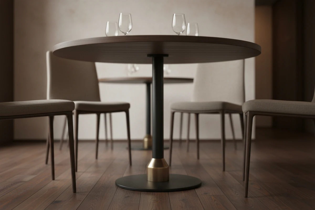 VLG-204 table base in a restaurant interior - visualisation