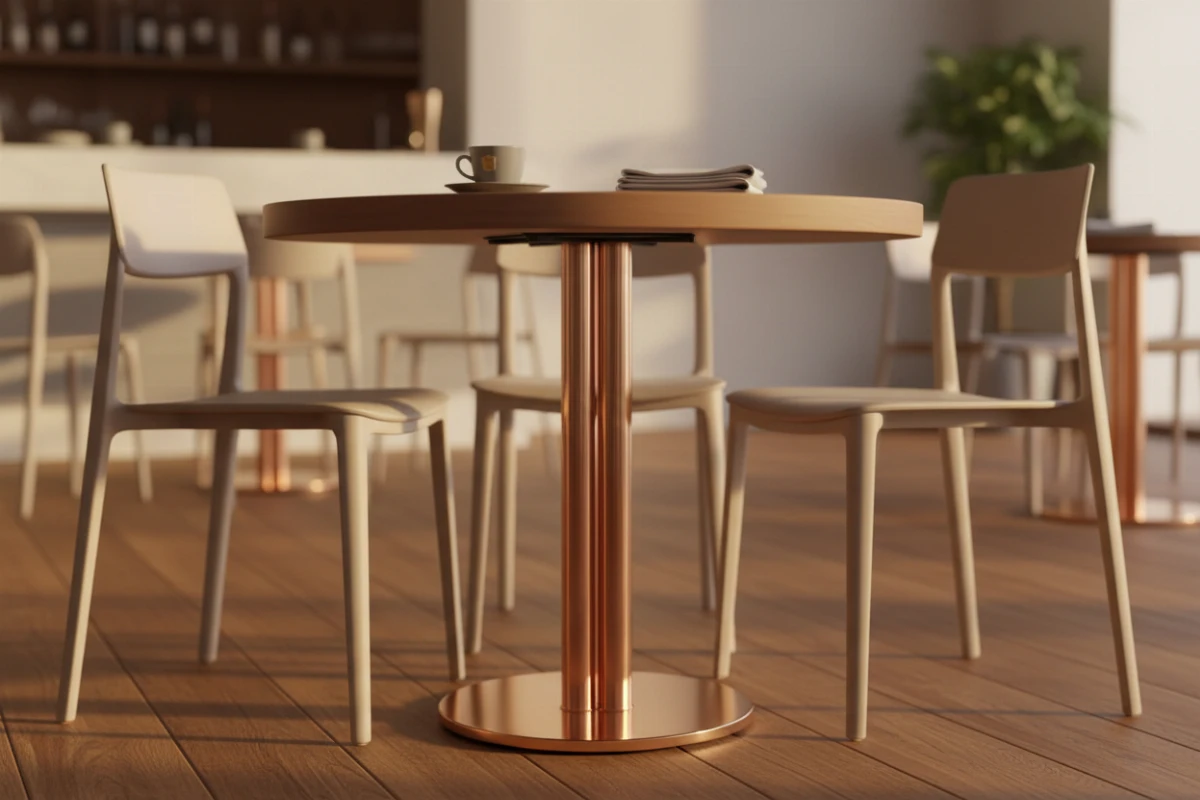 VLG-214 table base in a restaurant interior - visualisation