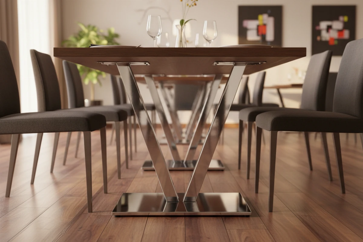 VLG-221 table base in a restaurant interior - visualisation