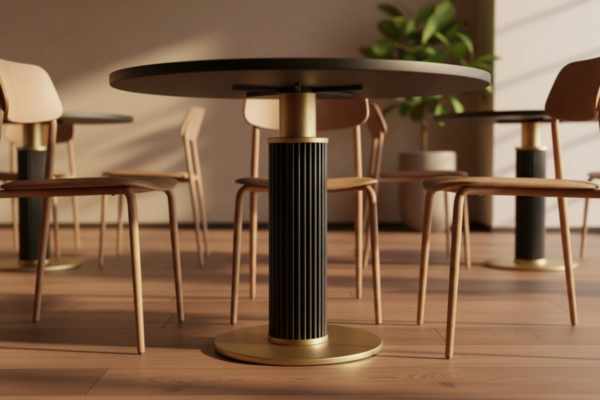 VLG-229 table base in a restaurant interior - visualisation